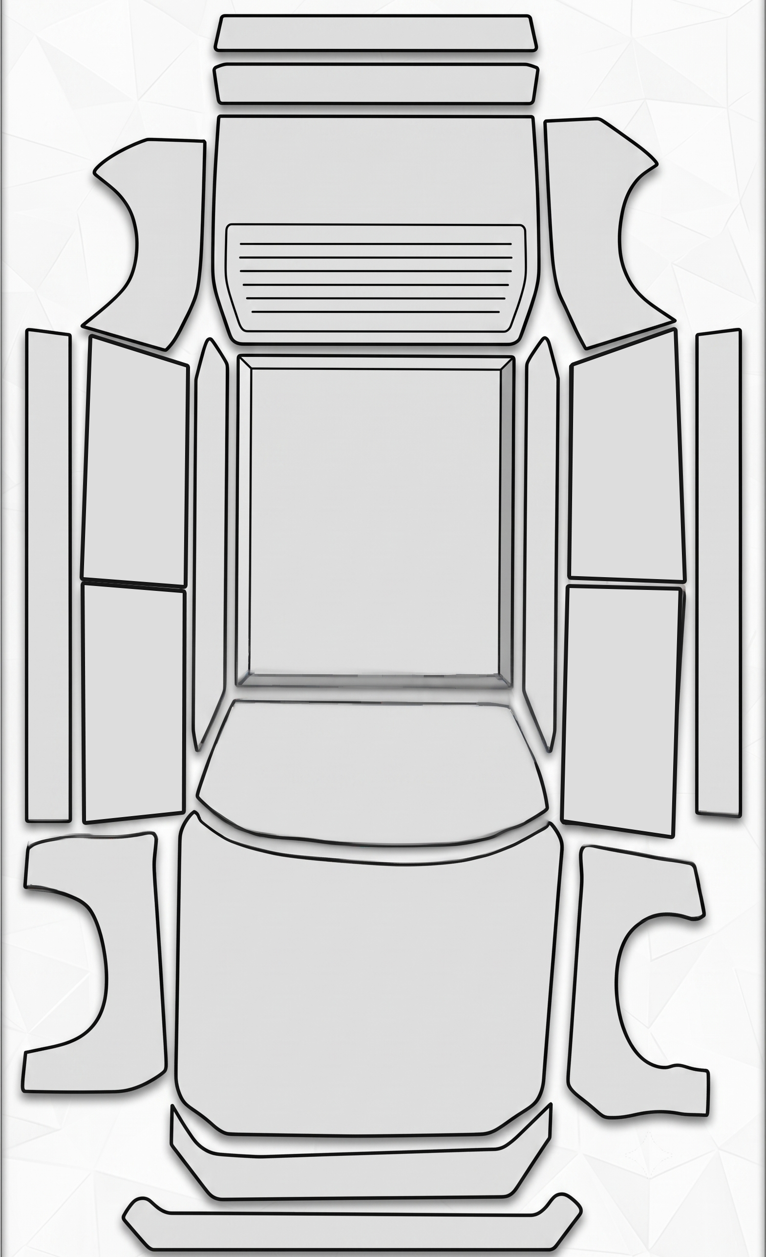 Diagrama do carro (vista explodida)
